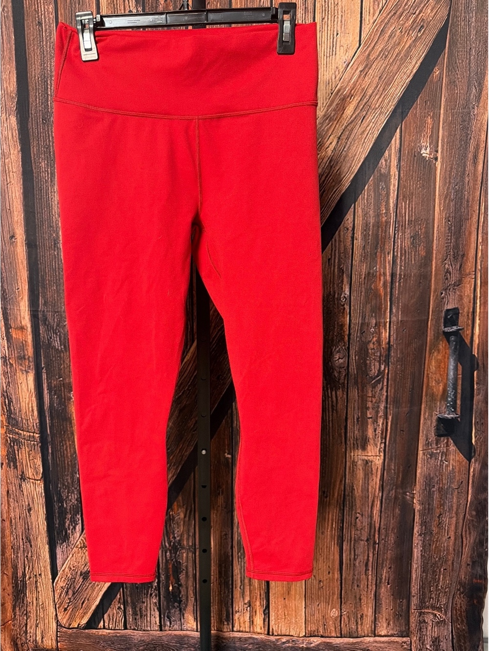 Fabletics PowerHold Red Athletic Leggings no size 28” waist